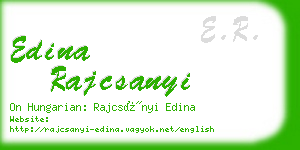 edina rajcsanyi business card